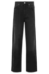 Isabel Marant Wide Leg Trousers Contrast Stitching In Fadedblack