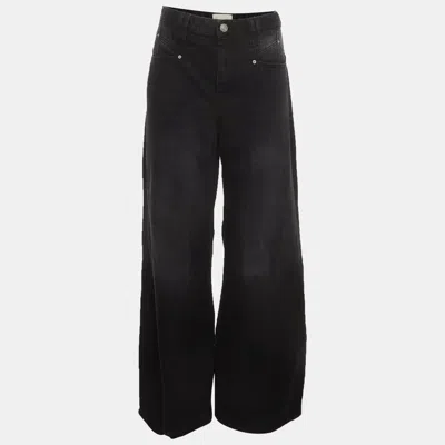 Pre-owned Isabel Marant Black Denim Wide Leg Lemony Jeans L /waist 32"