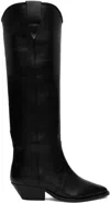 Isabel Marant 40mm Denvee Leather Boots In 01bk Black