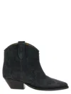 Isabel Marant Gray Dewina Ankle Boots In Black
