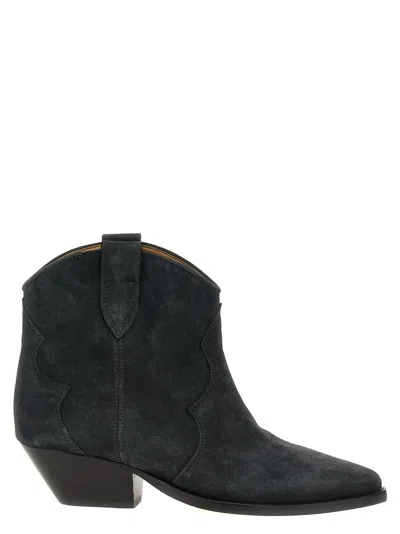ISABEL MARANT WOMEN BLACK DEWINA BOOTS, 3.5 LUXURY BOOTS FOR WOMEN DARVEYS
