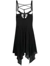 Isabel Marant Black Diana Macram Jersey Short Dress In Black