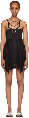 Isabel Marant Black Diana Minidress In 01bk Black
