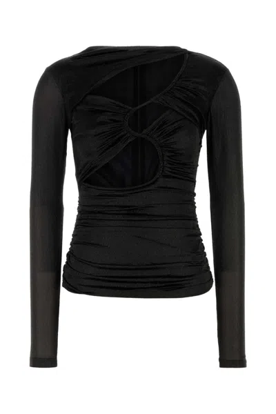 ISABEL MARANT BLACK DRAPED TOP
