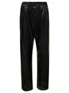 Isabel Marant Black Drawstring Closure Pants In Black