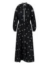 Isabel Marant Rodilia Silk Long Dress In Black