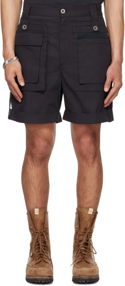 Isabel Marant Black Eliaz Shorts In Brown
