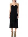 Isabel Marant Elizabeth Sleeveless Midi Dress In Black