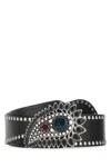 Isabel Marant Black Embellished Buckle Belt In Black