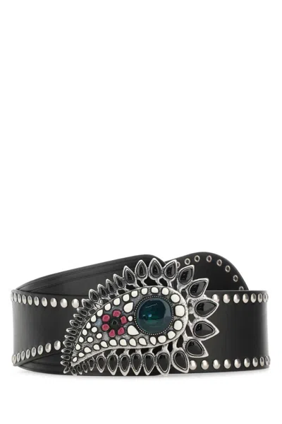 Isabel Marant Black Embellished Buckle Belt