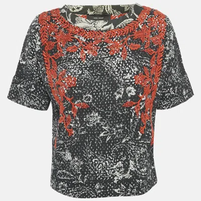 Pre-owned Isabel Marant Black Embroidered Eyelet Cotton Top S