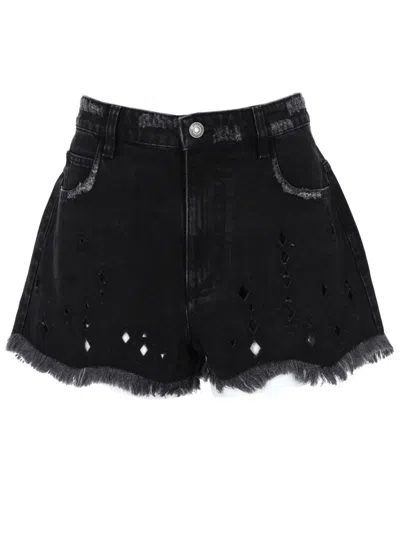 Isabel Marant Black Embroidered Shorts