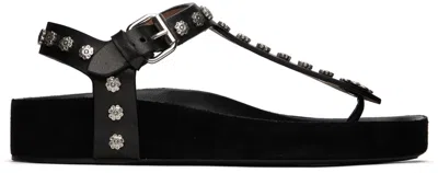 ISABEL MARANT BLACK ENORE SANDALS