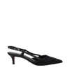 Isabel Marant Black Fabric Mid Heel Women's Pumps In Black