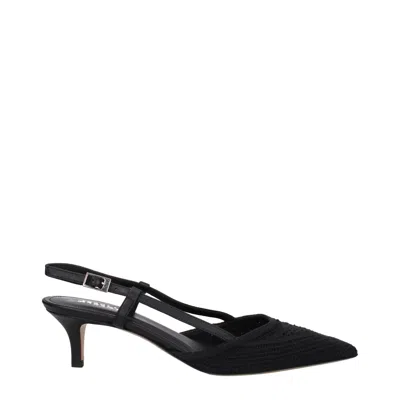 Isabel Marant Black Fabric Mid Heel Women's Pumps