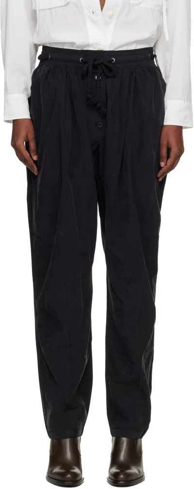 Isabel Marant Black Falcona Fluid Satiny Trousers