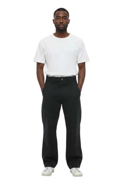 Isabel Marant Black Flat Front Trousers In White