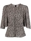 Isabel Marant Black Geza Top For Women In Fw23 Season In Black