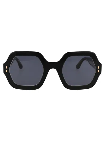 Isabel Marant Black Gold Acetate Sunglasses