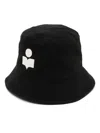 Isabel Marant Wide Brim Cotton Bucket Hat In Black