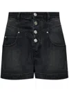 Isabel Marant 'denim Shorts' With Pockets And Button Accents In Black