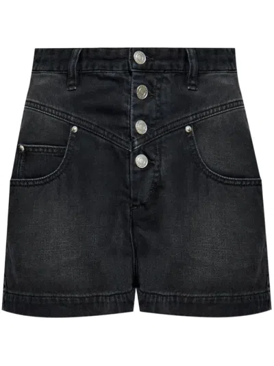 ISABEL MARANT BLACK JOVANY SHORTS