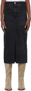 Isabel Marant Tilauria Denim Midi Skirt In Black