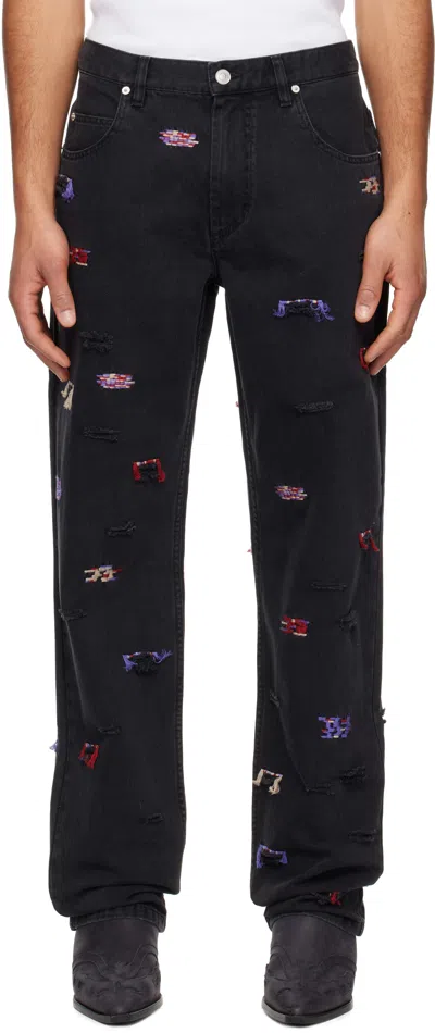 Isabel Marant Black Juro Jeans In Faded Black