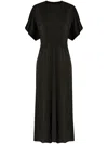 Isabel Marant Maxi Dress With Draped Sleeves And Fitted Waistline