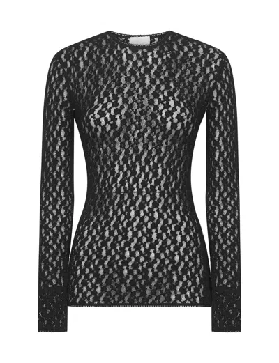 Isabel Marant Women Black Lace Gaelle Long-sleeved Top