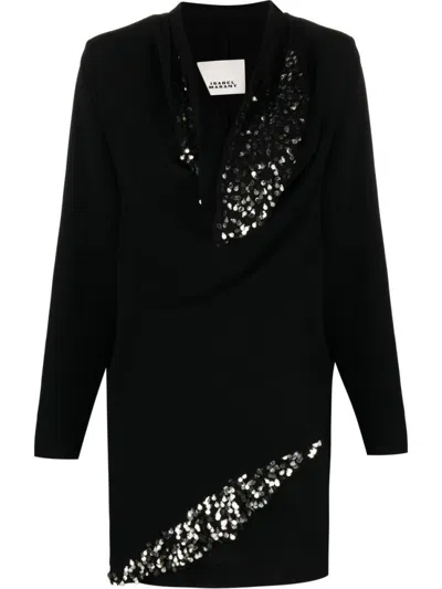 ISABEL MARANT BLACK LAZELI MINI DRESS