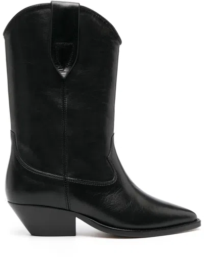 ISABEL MARANT ISABEL MARANT BLACK LEATHER BOOTS
