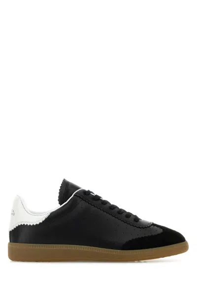 ISABEL MARANT BLACK LEATHER BRYCE SNEAKERS