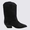 Isabel Marant Ankle Boots In Luxurious Calf Velvet Leather With Sleek Design And Quality Finish In Black