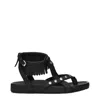Isabel Marant Black Leather Flat Women's Sandals In Black