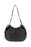 Isabel Marant Black Leather Hobo Bolton Shoulder Bag In Black