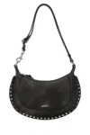 Isabel Marant Oskan Moon Stud-embellished Leather Shoulder Bag In Black