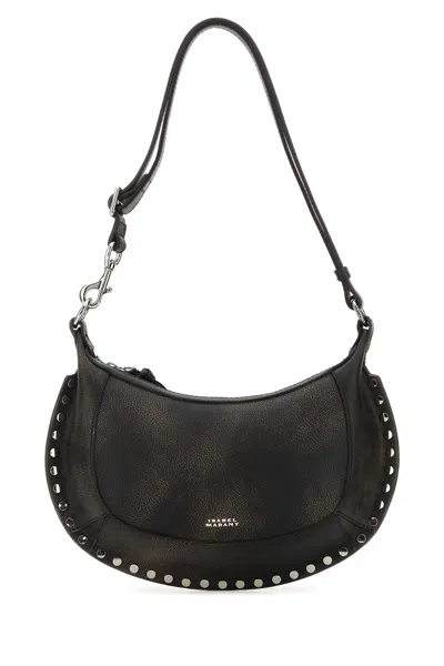 ISABEL MARANT BORSA A SPALLA OSKAN MOON IN PELLE NERA  DONNA