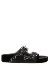 Isabel Marant Leather Sandals With All-over Stud Detail In Black