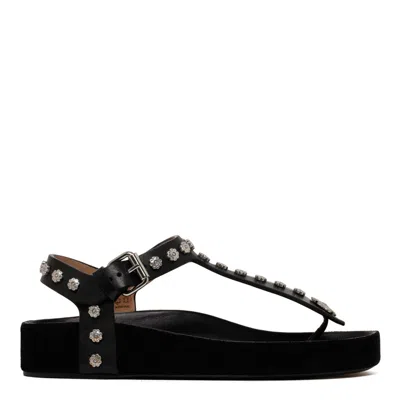 Isabel Marant Black Leather Sandals