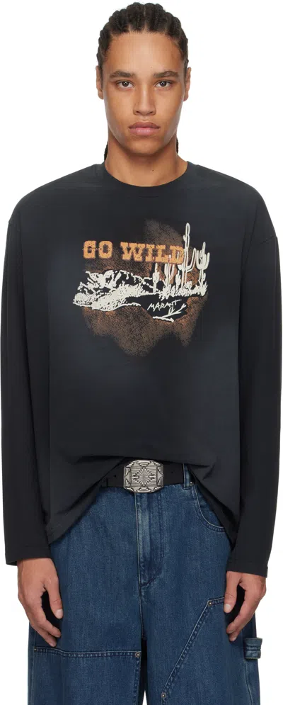Isabel Marant Black Leiloha T-shirt In 02fk