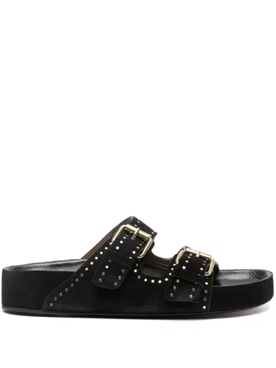 Isabel Marant Black Lennyo Buckle Sandals