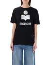 Isabel Marant Cotton T-shirt With Frontal Logo In Black