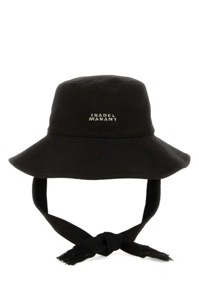 Isabel Marant Black Logo Bucket Hat
