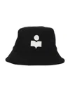 Isabel Marant Black Logo Bucket Hat In Black