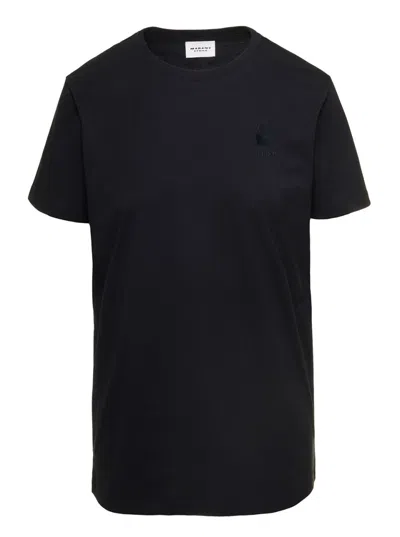 Isabel Marant Black Logo Crewneck T-shirt