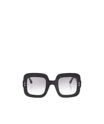 Isabel Marant Black Logo Square Frame Sunglasses