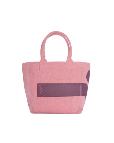 Isabel Marant Black Logo Tote Bag In Pink