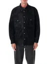 Isabel Marant Vintage Eco Leather Long Sleeve Shirt In Black