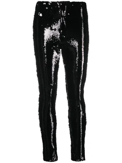 ISABEL MARANT BLACK MADILIO SEQUINED TROUSERS